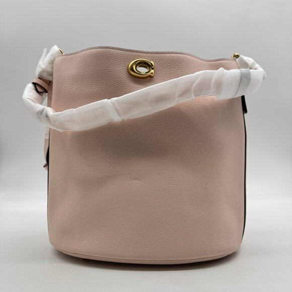 COACH Willow soft bucket shoulder crossbody + Dust bag - BLUSH/PINK - Picture 8 of 12
